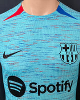 2023-2024 FC Barcelona Third Shirt Player Issue Kitroom Long Sleeve Min BNWOT Size M (Fitted)