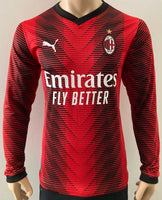 2023-2024 AC Milan Long Sleeve Home Shirt BNWT Multiple Sizes