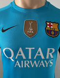 2015-2016 FC Barcelona Third Shirt Andres Iniesta Champions League Winners WCCFIFA Pre Owned Size S