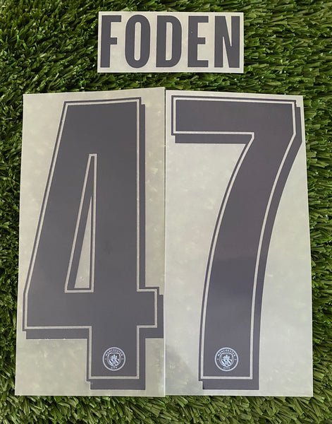2025-2026 Manchester City Phil Foden Home Name Set and Number Champions League and Cup Stilscreen Adult Size