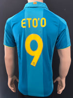2007-2008 FC Barcelona Away Shirt Eto’o Camp Nou 50th Anniversary with Sipesa Number from the Era Pre-Owned Size S