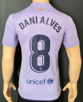 2021-2022 FC Barcelona Away Shirt Dani Alves La Liga BNWT Size S