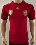 2014 Spain National Team Player Issue Home Shirt Adizero Pre Owned Size M Fitted
