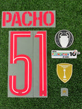 2025-2026 Paris Saint Germain Name Set, Number, Star and Patches Kit Fourth Willian Pacho Champions League MonBlason