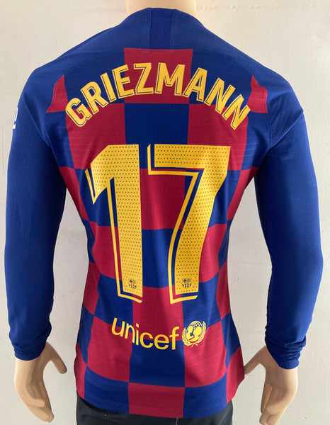 2019-2020 FC Barcelona Long Sleeve Home Shirt Griezmann La Liga Kitroom Player Issue Mint Condition Size M