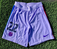 2021 - 2022 Barcelona FC Short Away Óscar Mingueza 22 Europa League Player Issue Kitroom Size L