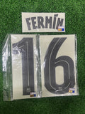 2025-2026 FC Barcelona Away Name Set and Number Fermin Lopez Player Issue Cup Stahls TextPrint