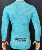 2023-2024 FC Barcelona Third Shirt Player Issue Kitroom Long Sleeve Min BNWOT Size M (Fitted)