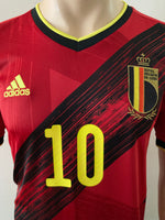 2020-2021 EURO Belgium National Team Home Shirt Eden Hazard Pre Owned Size S