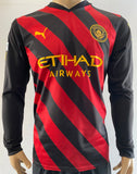 2022-2023 Puma Manchester City Long Sleeve Away Shirt Haaland Champions League DryCell BNWT