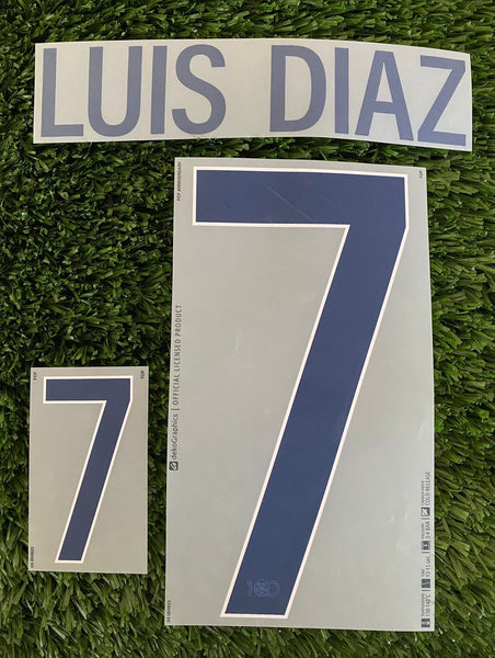 2024 Colombia National Team Luis Díaz Name Set and Number Centenary Edition Dekographics