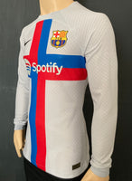 2022-2023 FC Barcelona Long Sleeve Third Shirt Frenkie De Jong Champions League Kitroom Player Issue Mint Condition Size L