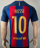 2016-2017 FC Barcelona Home Shirt Lionel Messi Player Issue Authentic LaLiga Pre Owned Size S