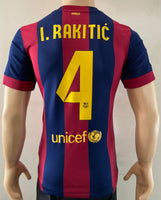 2014-2015 FC Barcelona Home Shirt Rakitić LFP Pre Owned Size S