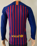 2018-2019 Barcelona Home Shirt Long Sleeve Pre Owned Size S