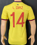 2020-2021 Colombia National Team Home Shirt Luis Díaz Copa América BNWT Size L