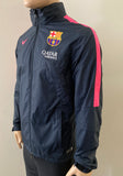 2014-2015 Barcelona Jacket Player Issue Kitroom With Sponsor Pre Owned Treble Size M