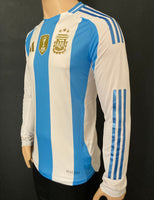 2024-2025 Argentina National Team Home  Player Issue Authentic Shirt Long Sleeve BNWT New Sizes L and XL