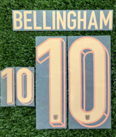 2024 EURO Bellingham 10 England National Team Away Name Set and Number Sporting iD Adult Size