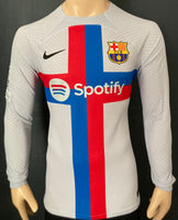 2022-2023 FC Barcelona Long Sleeve Third Shirt Balde Champions League Kitroom Player Issue Mint Condition Size M