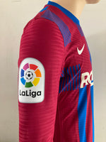 2021-2022 FC Barcelona Long Sleeve Home Shirt Ferran Torres La Liga Mint Condition Size M