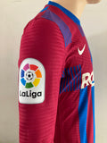 2021-2022 FC Barcelona Long Sleeve Home Shirt Ferran Torres La Liga Mint Condition Size M