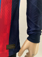 2022-2023 FC Barcelona Long Sleeve Home Shirt Raphinha Champions League Kitroom Player Issue Mint Condition Size L