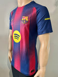 2025-2026 FC Barcelona Home Shirt Robert Lewandowski Player Issue Authentic Champions League New BNWT Size M