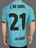 2023-2024 FC Barcelona Third Shirt Frenkie de Jong Player Issue Authentic Champions New BNWT Multiple Sizes