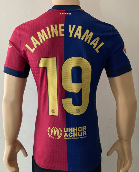 2024-2025 FC Barcelona Home Shirt Lamine Yamal Player Issue Kitroom Mint Multiple Sizes