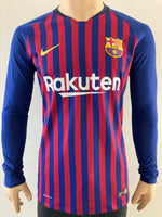 2018-2019 FC Barcelona Home Long Sleeve Shirt Player Issue Kitroom New BNWT Size M