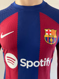 2023-2024 FC Barcelona Home Shirt Player Issue Kitroom Long Sleeve Mint Multiple Sizes