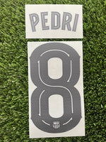 2025-2026 FC Barcelona Away Name Set and Number Pedro Gonzalez “Pedri” Champions and Cup Textprint