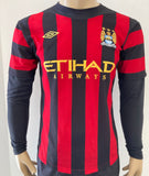 2011-2012 Manchester City Long Sleeve Away Shirt Pre Owned Size 36 (S)