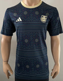 2023 Jamaica National Team Pre-Match Shirt Top Navy Pre Owned Size L