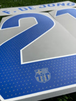 2023-2024 Frenkie De Jong FC Barcelona Away Name set and Number La Liga Player Issue Textprint