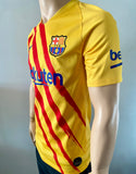 2020-2021 FC Barcelona Fourth Shirt Lionel Messi Senyera Pre Owned Size S