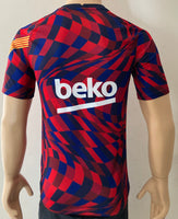 2020-2021 FC Barcelona Pre-Match Shirt Gaudi Senyera Pre Owned Multiple Sizes