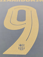 2024-2025 Lewandowski 9 FC Barcelona Home Name Set and Number Champions League Cup Player Issue TextPrint