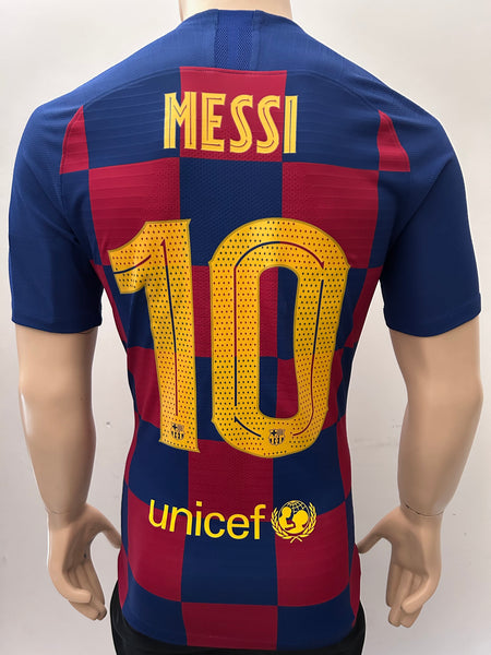 2019-2020 FC Barcelona Home Shirt  Messi Champions La Liga Player Issue Kitroom New BNWT Size M (fitted)
