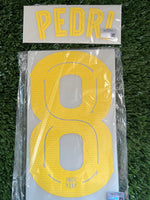 2025-2026 FC Barcelona Home Name Set and Number Pedro Gonzalez “Pedri” Cup and Champions Textprint