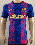 2021-2022 FC Barcelona Third Shirt Piqué Kitroom Player Issue Mint Condition Size L