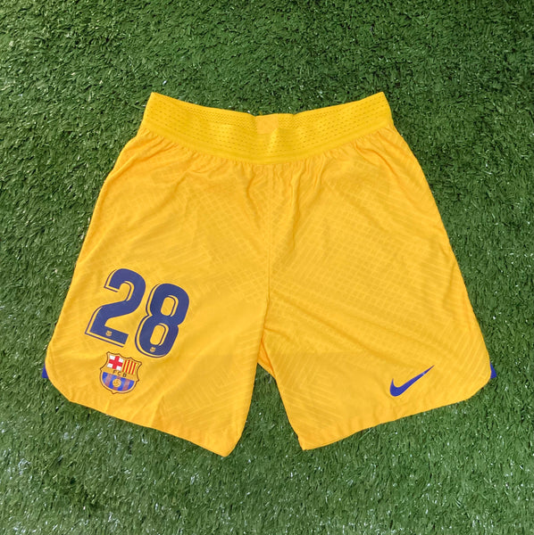 2023 Alejandro Balde Barcelona Fourth Shorts Player Issue Kitroom Senyera size M issued