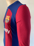 2023-2024 FC Barcelona Home Shirt Player Issue Kitroom Long Sleeve Mint Multiple Sizes