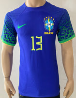 2022-2023 Brazil Away Shirt Dani Alves Player Issue New BNWT Size M