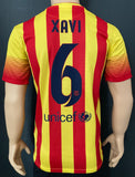 2013 2014 Barcelona FC Away Shirt Senyera XAVI 6 BNWT Size M
