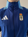 2024-2025 Real Oviedo Home Jacket Player Issue Kitroom with Cap Worn Size s (Oversized)
