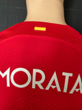 2023-2024 Atlético de Madrid Long Sleeve Home Shirt Morata Champions League Kitroom Player Issue Mint Condition Size L