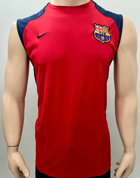2007-2008 FC Barcelona Training Top Sleeveless Pre Owned