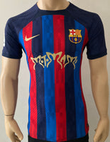 2022-2023 FC Barcelona Home Shirt Gavi Player Issue Kitroom Motomami El Clasico La Liga Mint Size M